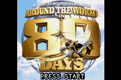 Around the World in 80 Days title screen for GameBoy Advance